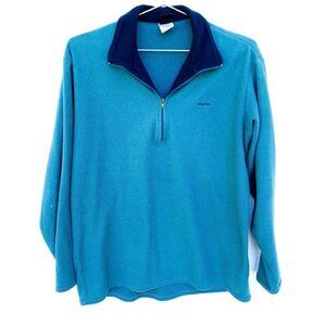 Patagonia Capilene Teal Navy Quarter Zip Pullover